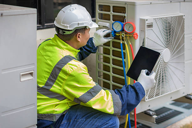 Professional Hvac technician working in Lansford, PA